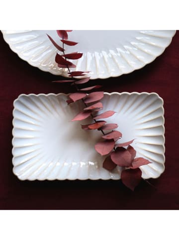 Ard'time 6er-Set: Servierteller "Coquillage" in Weiß - (B)26 x (H)15 cm