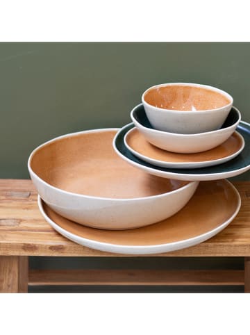 Ard'time Salatschüssel "Coralia" in Beige/ Orange - Ø 29,7 cm