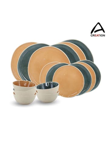 Ard'time 30-delig combiservies "Coralia" beige/oranje/groen