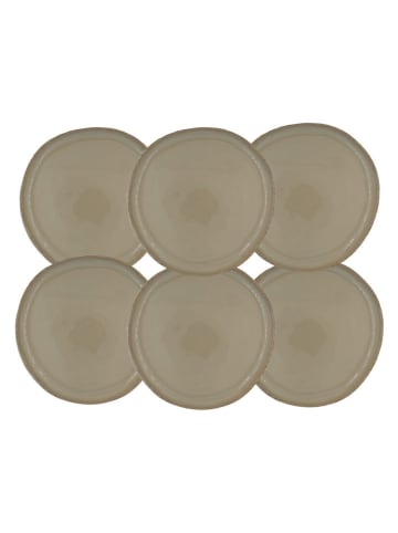 Ard'time Talerze obiadowe (6 szt.) "Dune" w kolorze zielonym - Ø 27 cm