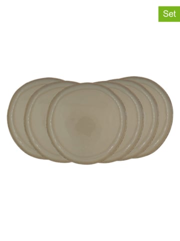 Ard'time Talerze śniadaniowe (6 szt.) "Dune" w kolorze zielonym - Ø 20 cm