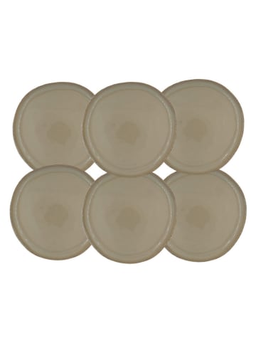 Ard'time Talerze śniadaniowe (6 szt.) "Dune" w kolorze zielonym - Ø 20 cm