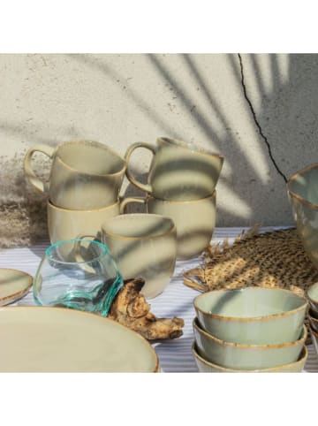 Ard'time 6-delige set: koffiekoppen "Dune" groen - (H)9 x Ø 12 cm