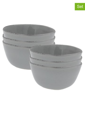 Ard'time 6er-Set: Schalen "Galet" in Grau - Ø 11 cm