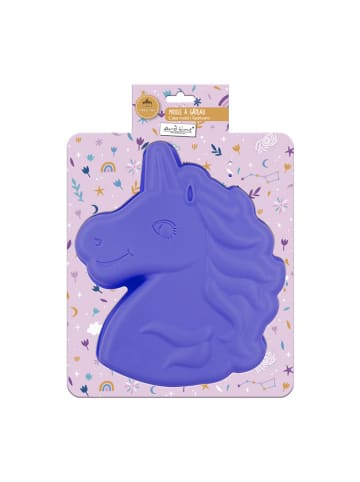 Ard'time Silikon-Backform "Licorne" in Lila - (B)23 x (H)24,5 x (T)5 cm