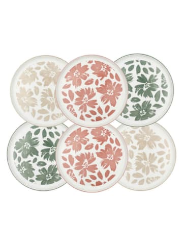Ard'time 6-delige set: dinerborden "Hanae" meerkleurig - Ø 26,5 cm