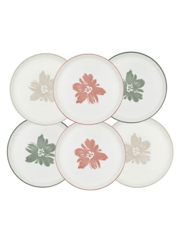 Ard'time 6er-Set: Dessertteller "Hanae" in Bunt - Ø 19,5 cm