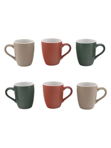 Ard'time 6er-Set: Kaffeetassen "Hanae" in Bunt - (H)10 x  Ø 12 cm