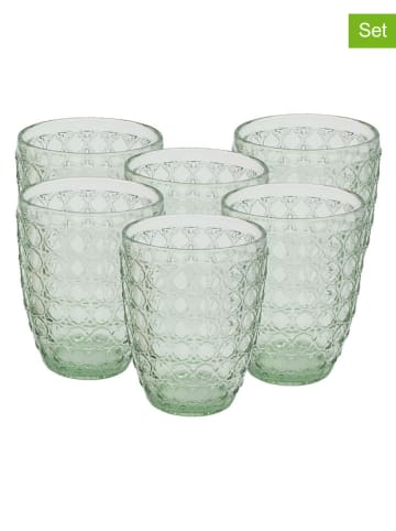 Ard'time Szklanki (6 szt.) "Hanae" w kolorze zielonym - 350 ml