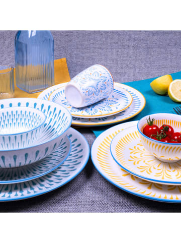 Ard'time 6-delige set: dessertborden "Kyoto" wit/meerkleurig - Ø 20,3 cm