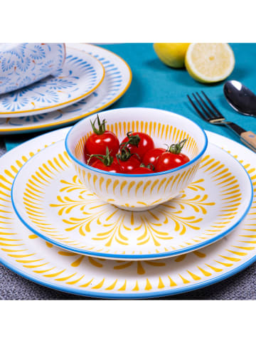 Ard'time 6-delige set: kommen "Kyoto" wit/meerkleurig - Ø 15 cm