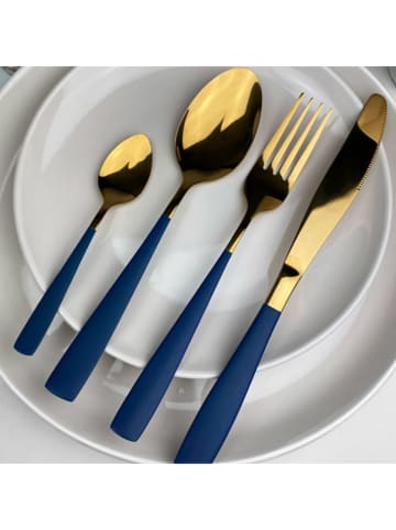 Ard'time 24tlg. Besteck-Set "Majorelle" in Gold/ Blau