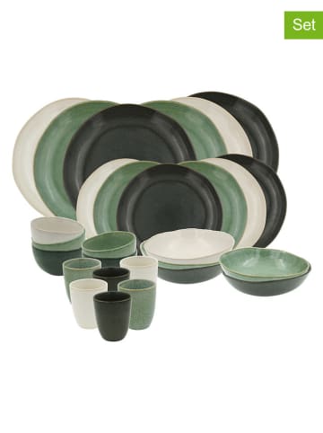 Ard'time 30-częściowy zestaw "Mila" w kolorze zielono-białym