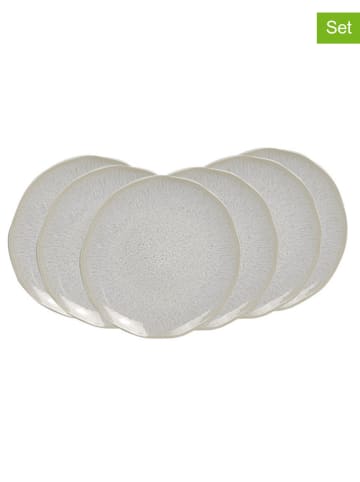 Ard'time 6er-Set: Dessertteller "Nuage" in Creme - Ø 20,5 cm