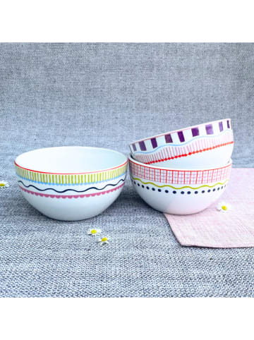 Ard'time 6-delige set: kommen "Relax Sunset" meerkleurig - Ø 14 cm