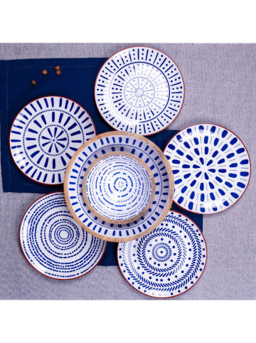 Ard'time 6-delige set: dinerborden "Santorin" blauw - Ø 26 cm