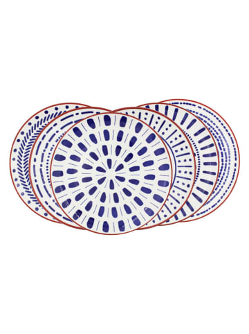 Ard'time 18tlg. Kombiservice "Santorin" in Blau/ Hellbraun