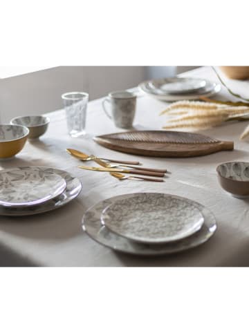 Ard'time 6-delige set: dessertborden "Sasebo" wit/grijs - Ø 21 cm