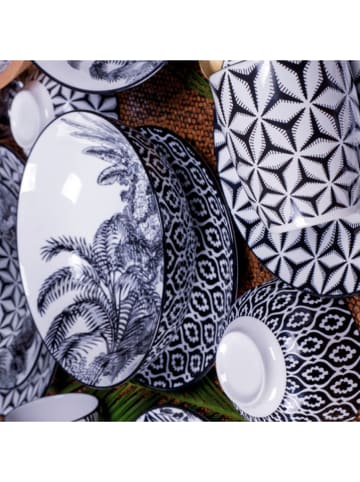 Ard'time Talerze głębokie (6 szt.) "Savana" w kolorze biało-czarnym - Ø 21 cm