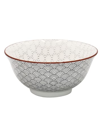 Ard'time 6er-Set: Schalen "Slow" in Weiß/ Grau - (H)8 x Ø 18 cm