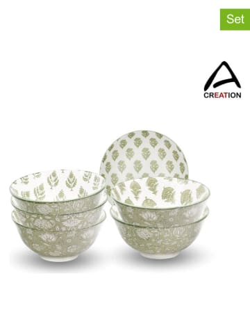 Ard'time 6er-Set: Schalen "Soliman" in Grün - Ø 15,5 cm