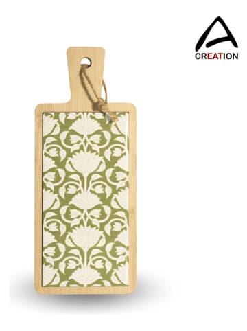 Ard'time Servierbrett "Soliman" in Hellbraun/ Grün - (L)29 x (B)12 cm