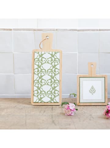 Ard'time Deska "Soliman" w kolorze jasnobrązowo-zielonym do serwowania - 29 x 12 cm