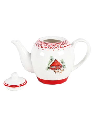 Ard'time Teekanne in Rot/ Weiß - 825 ml