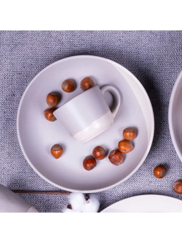 Ard'time Talerze głębokie (6 szt.) "Terre De Sienne" w kolorze szaro-białym - Ø 22 cm