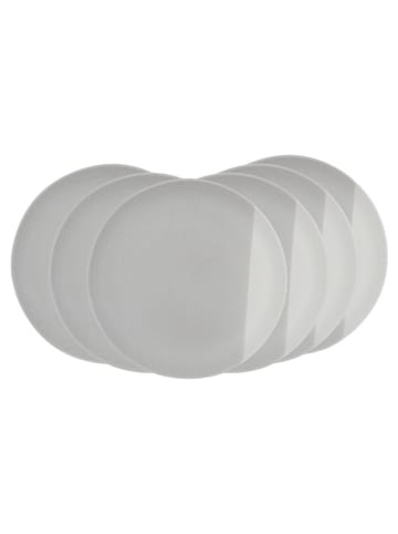 Ard'time 6er-Set: Dessertteller "Terre de Sienne" in Grau/ Weiß - Ø 20 cm