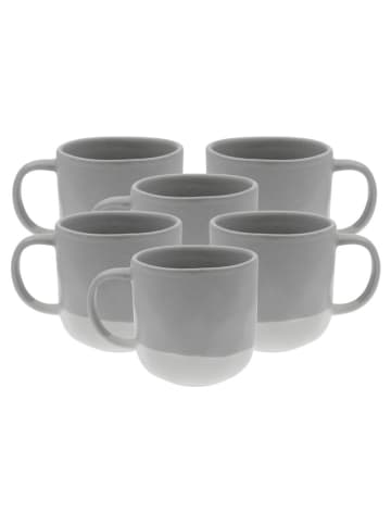 Ard'time Kubki (6 szt.) "Terre de Sienne" w kolorze szaro-białym - 310 ml