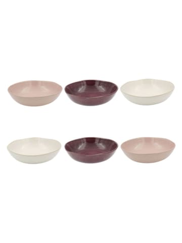 Ard'time 6er-Set: Suppenteller "Terra" in Beige/ Creme/ Braun - Ø 20 cm