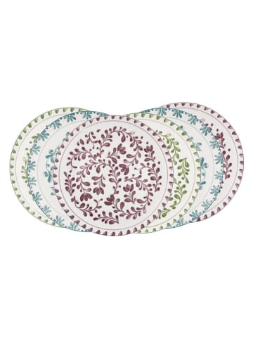 Ard'time 6-delige set: dinerborden "Trattoria" paars/groen/blauw - Ø 27 cm