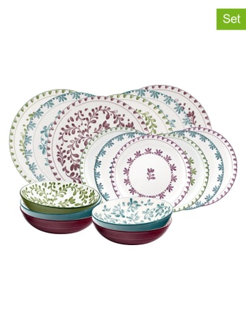 Ard'time 18-częściowy zestaw "Trattoria" w kolorze biało-niebiesko-żółtym