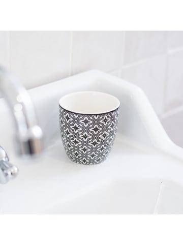 Ard'time 6er-Set: Becher "Villa Les Pins" in Weiß/ Schwarz - 200 ml