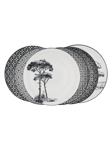 Ard'time 18tlg. Kombiservice "Villa Les Pins" in Schwarz/ Weiß