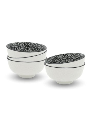 Ard'time 18tlg. Kombiservice "Villa Les Pins" in Schwarz/ Weiß