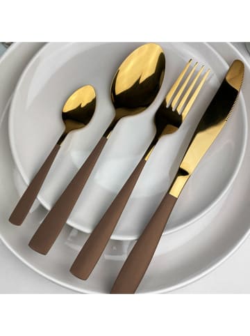 Ard'time 24tlg. Besteck-Set "Yokote" in Gold/ Beige