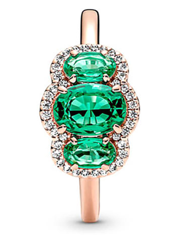 Pandora Pozłacany pierścionek z cyrkoniami