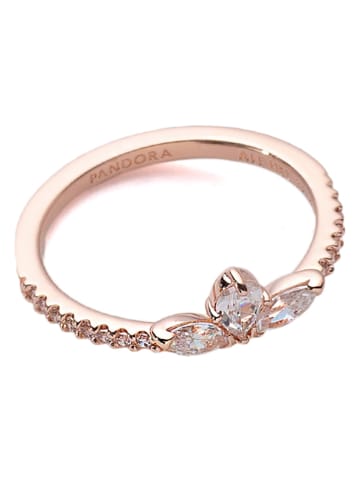 Pandora Rosévergold. Ring mit Edelsteinen