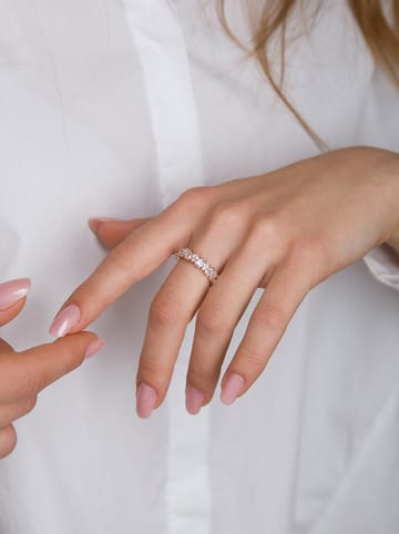 Pandora Rosévergulde ring met kristallen