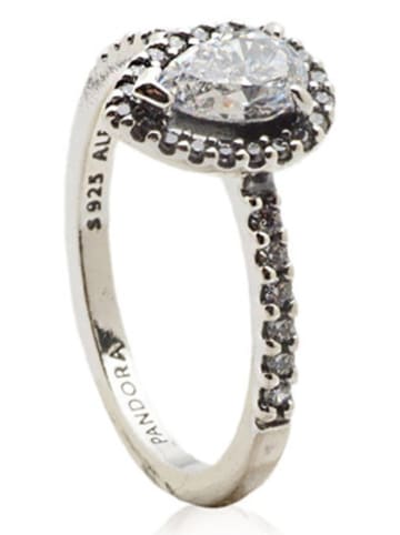 Pandora Zilveren ring met kristallen