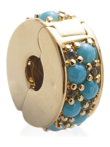 Pandora Pozłacany charms z kryształami