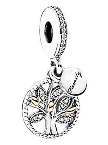 Pandora Srebrny charms z cyrkoniami