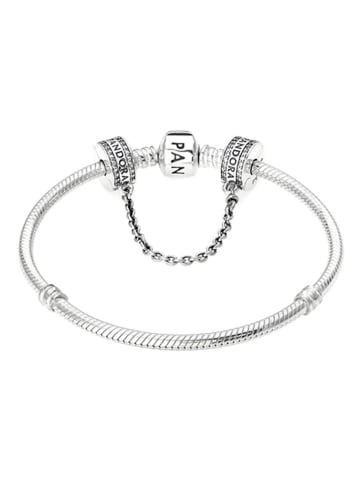 Pandora Silber-Sicherheitskette mit Edelsteinen
