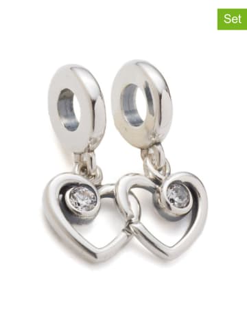 Pandora Srebrne zawieszki (2 szt.) z cyrkoniami