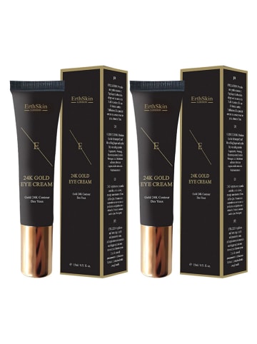ErthSkin 2-delige set: oogcrème ''24K Gold'' - 2x 15 ml