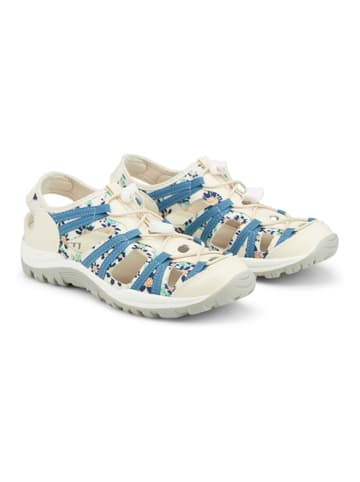 Freyling Halbsandalen in Beige/ Blau