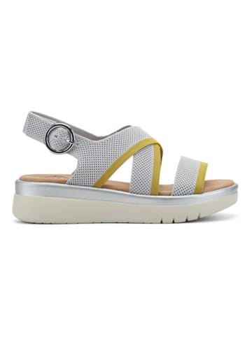 Freyling Sandalen in Grau/ Limette