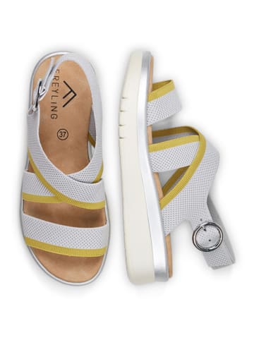 Freyling Sandalen in Grau/ Limette